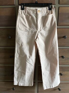 Pale pink Wide-Leg Cotton Pants